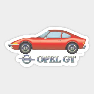 Opel GT, Red, other colors available on request. Sticker